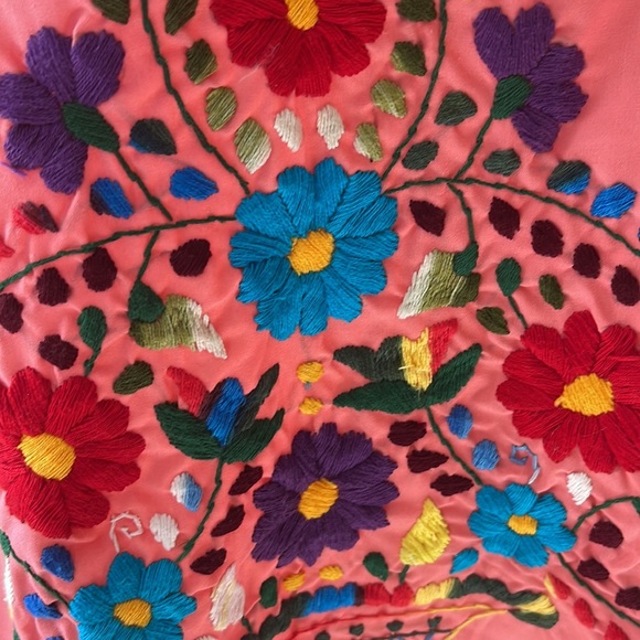 Multi color Hand embroidered Womens DRESS size MEDIUM - Picture 7 of 16